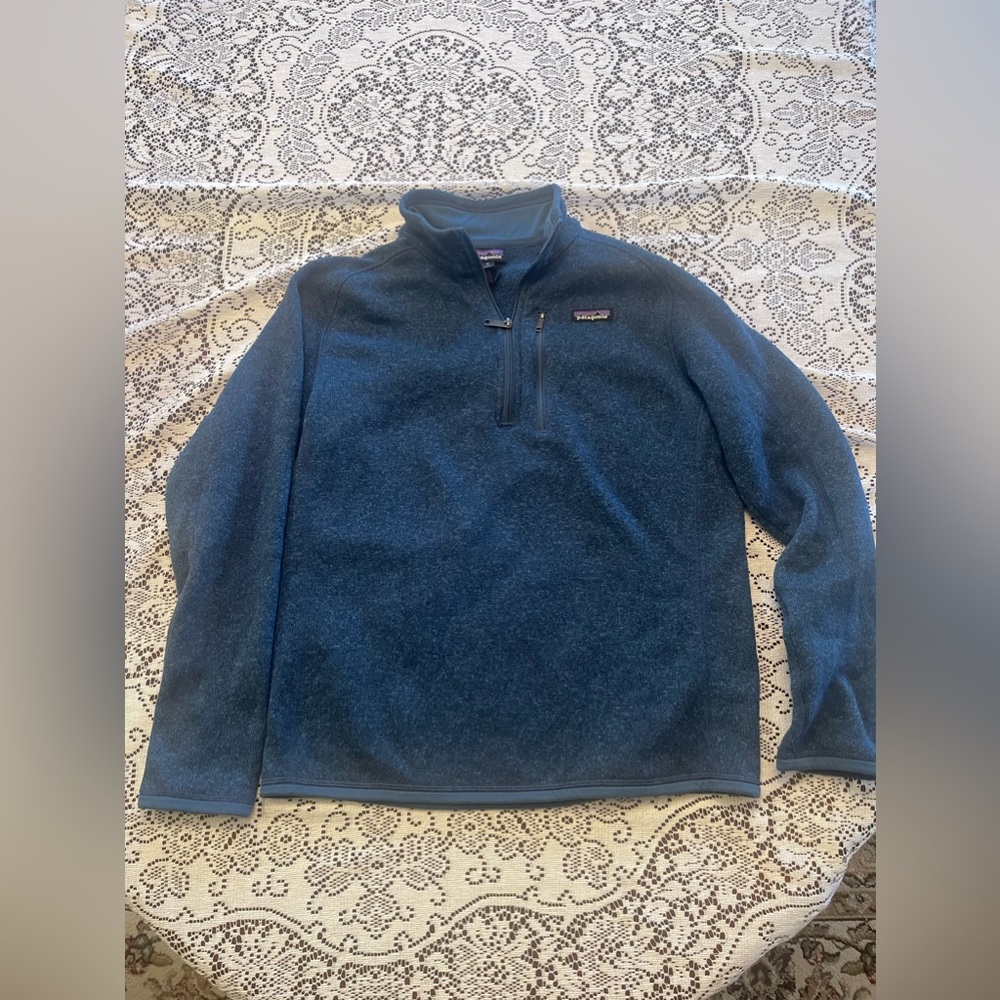 Men's Patagonia Better Sweater 1/4 Zip Jacket, Blue, Medium